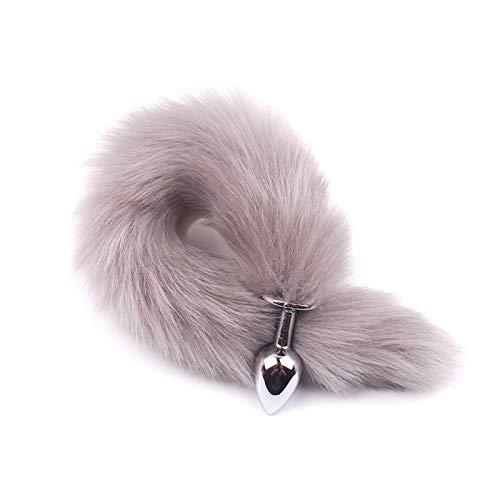 XfeyaSri Plug Anale Metal SM Fox Tail Butt Tail Plug Backyard Plug Raposa Brinquedos Adultos Brinque