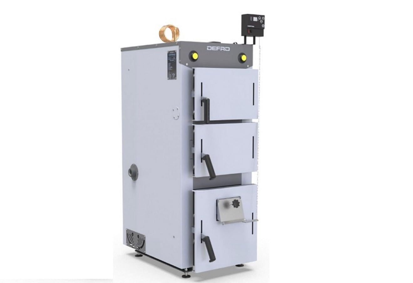 Defro Firewood Plus Holzkessel, 12 kW, Naturzugkessel für Zentralheizung, Scheitholzbetrieb