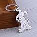 2 Stück Niedliche Hunde-Rucksack-Anhänger, Metall-Tier-Schlüsselanhänger Und Cartoon-Schlüsselanhänger Für Hundeliebhaber (Silber)