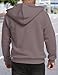 TUREFACE Mens Casual Zip Collar Lightweight Cotton Hooded with Pockets Fashion Hooded Sweatshirt Men zippered Dusty Purple US46(XL)