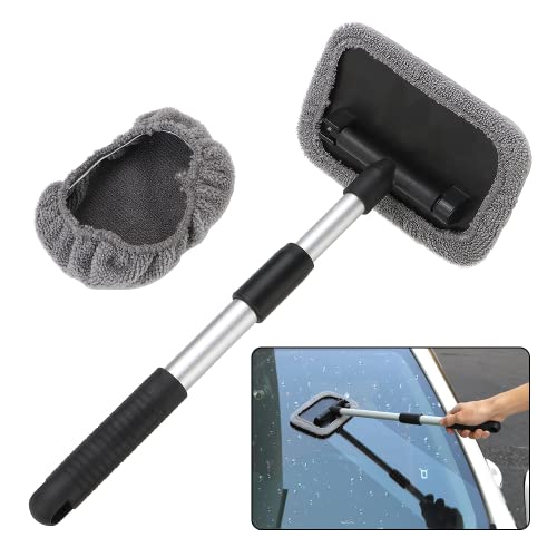 Car Window Cleaner Wiper Cleaner Retractable Car Windscreen Cleaner Tool Glass Washing Office Rag Home Cloth Brush Auto Windows Wipe