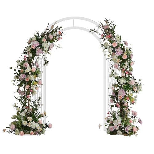 Treillis de jardin pour plantes grimpantes et arche de mariage pour fête sur pelouse