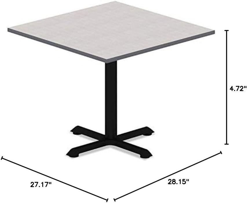Alera alera Hospitality Series Single-Column Bases, 27.5" Diameter, 28.5"h, 300 lb Cap, Steel, Black