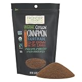 Frontier Co-op Organic Fairtrade Ground Ceylon Cinnamon Powder, Refill for Shaker, Baking, Beverages, and Cooking, Kosher | 5.57 Ounce (Pack of 1)
