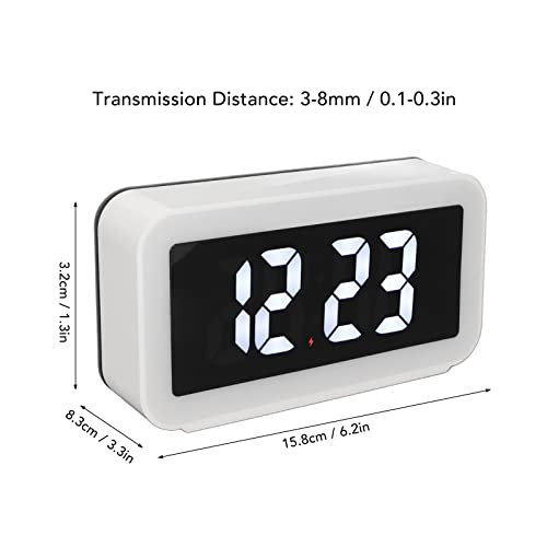 Vingvo Digital Alarm Clock, Practical Abs Plastic Rectangle Wireless Charging Alarm Clock For Phones (White) #TOP5