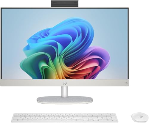 HP 27-cr2002ss - Ordenador de 27' Full HD con Cámara, Teclado y Ratón Inalámbricos (Intel Core Ultra 5 225U, 32GB RAM, 1TB SSD, Intel UHD Graphics, Windows 11) Blanco - Teclado QWERTY Español