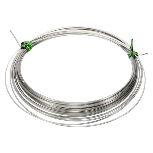 uxcell Half Hard Nickel Silver Wire, 1Pcs 23Gauge/0.6x0.6mm Diameter 6m/19.68ft Square Craft Wire for Jewelry Making Beading Wires Wrapping