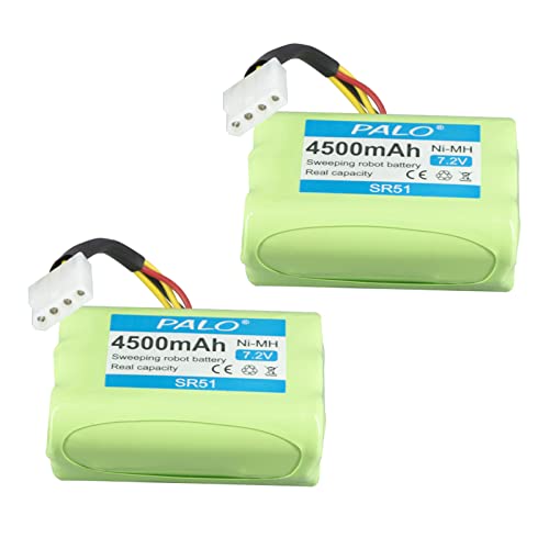 CITYORK Lot de 2 Batteries de Rechange NiMH 7,2 V 4500 mAh pour aspirateur Neato XV Series XV-11 XV-12 XV-14 XV-15 XV-21 XV-25, XV Essential Signature Pro