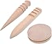 BCP Multi-size Solid Wood Leathercraft Edge Slicker Burnisher for Leather Tool