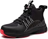  SUADEX Sicherheitsschuhe Herren Arbeitsschuhe Herren Leicht mit Stahlkappe, Schwarz 43 EU