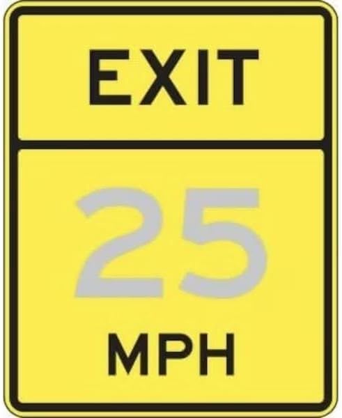 SEMICUSTOM SPEED LIMIT SIGN EXIT, Mfr: FRW73930HP-A