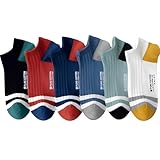 Pack Of 6 Pairs Of Ankle Socks For Men Fashion Design Comfortable Foot Socks Full Size (41-46) (6, Multicolor, (46-41))