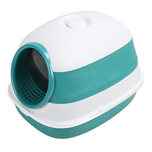 Caixa de Areia Dobrável para Gatos Com pá, Caixa de Areia para Gatos TPE Com Porta Redonda Removível