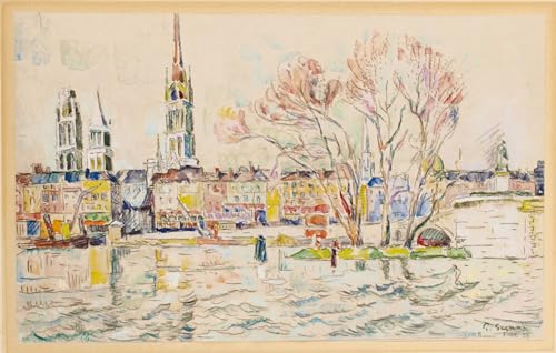 Tableaux toile affiches d'art Rouen Paul Signac peinture décorative salon de 60x90cm