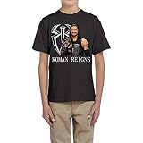 Kid's Roman Reigns T Shirt Black M