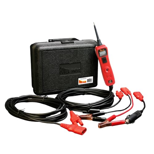 Power Probe III w/Case & Accessories - (PP319FTC) [Car Automotive Diagnostic Test Tool Digital Volt Meter AC/DC Current Resistance Circuit Tester] (Red)