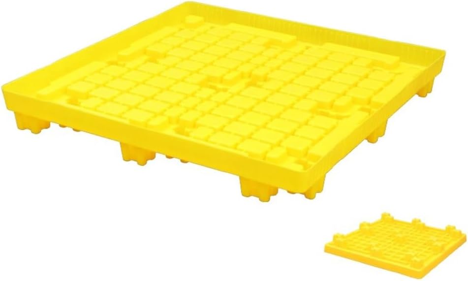 Spill Containment Pallet, Modular Spill Containment, Oil Drum Spill Prevention Platform, Anti-Leakage, Without Top Cover(Blue,122x62x17cm)(Blue,122x62x17cm)