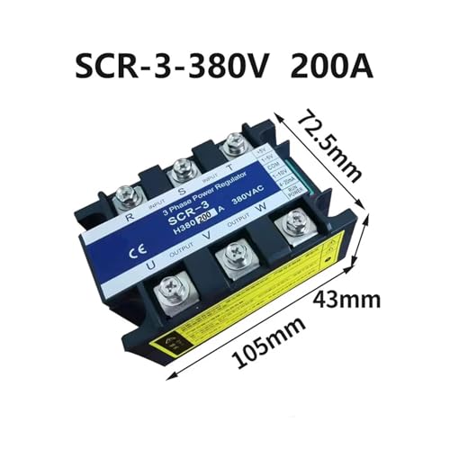 Régulateur de tension triphasé 380V 200A SCR-200A à commande analogique précise 4-20mA et 1-5V