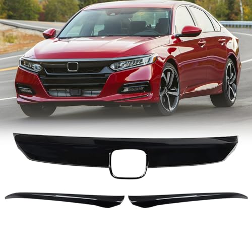 DIBON AUTO 3pcs Front Grille Eyelid Cover Set For 2018-2020 Honda Accord