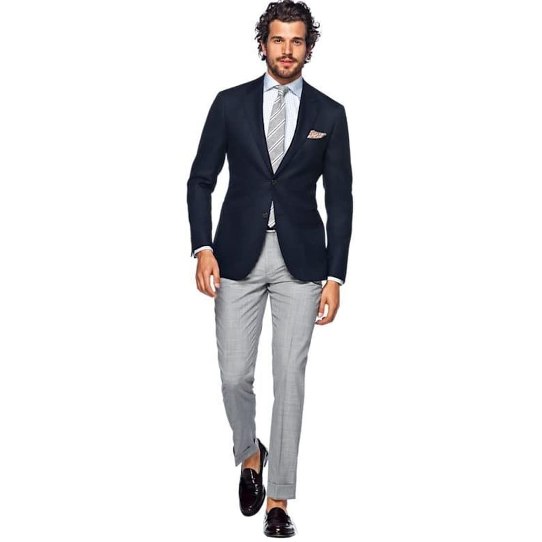 Blazer Gris Combinar Azul Marino Y Gris Hombre Cómo Combinar