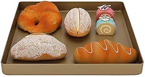 Square Baking Tin, Small Roasting Pan Non-Stick Baking Sheet Pan Heavy Duty Cake Pizza Pan Bread Pizza Tray Baking Tool for Oven Roasting, 11inch
