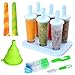 Produktbild Queta Eisformen, 6 Stück EIS am Stiel und 2 Stück Eislutscher Popsicle Formen Set mit Reinigungsbürste und Falttrichter EIS Form Set für Kinder und Erwachsene