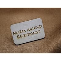 Insignia magnética personalizada de madera de bambú grabada