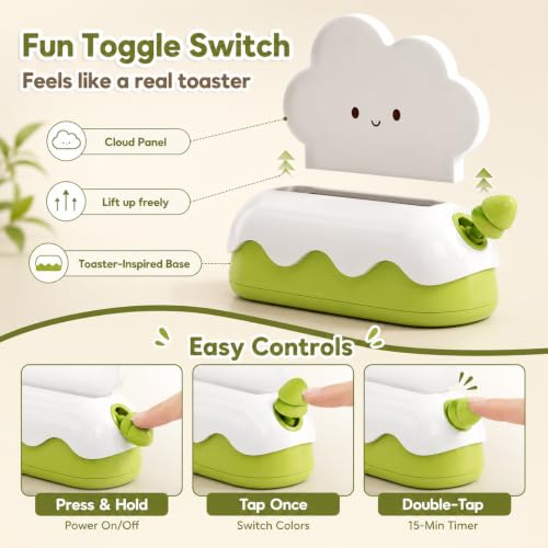 L LOHAS LED Cloud Night Light, Rechargeable 7‑Color Cloud Lamp with Timer, Kawaii Desk Decor Nightlight, Perfect Ambient Lighting for Bedroom, Office, Dorm – Great Gift Idea by L LOHAS LED - Used condition - Image 4