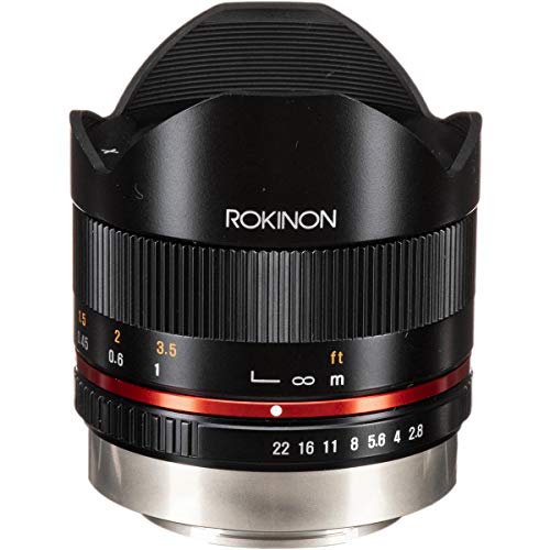 Rokinon 8mm F2.8 UMC Fisheye II (Black) Lens for Fuji X Mount Digital Cameras (RK8MBK28-FX)