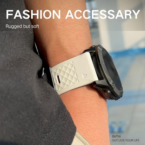 image for OUTVI 26mm watch band for garmin fenix 5x 6x 7x 3 hr Pro Solar Epix Pr