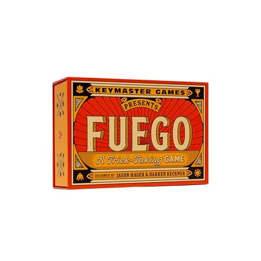 Keymaster Games Fuego – Trick-Taking Card Game for 2-4 Players - Simple, Quick, Fun, Strategic, Travel-Friendly - Perfect for Game Night, Date Night & Travel