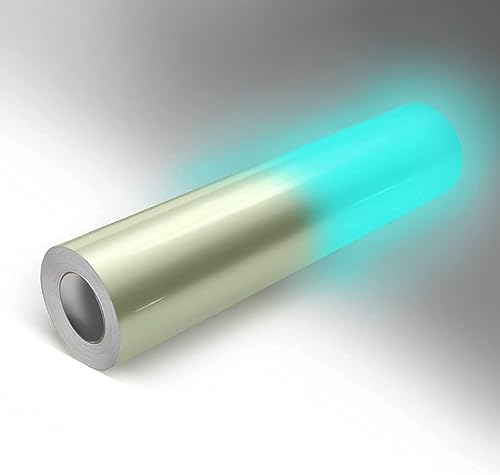 Miniatura 7 de VViViD DECO65 - Rollo de vinilo permanente que brilla en la oscuridad azul oscuro de 12 pulgadas x 55 pies para Cricut, Silhouette y Cameo,