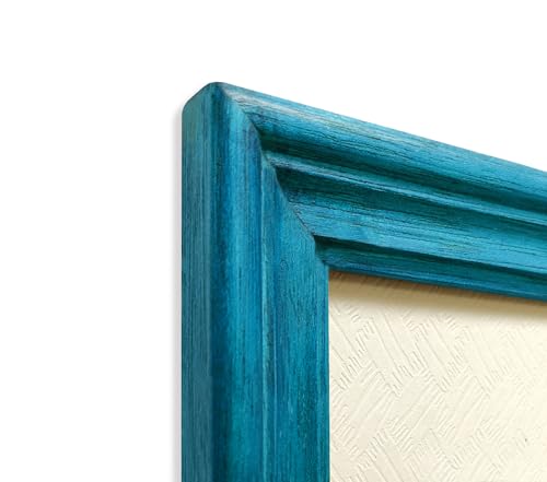 Image of Photo Frames 24x24 inch | Photo Frame For Wall Decoration | Photo Frame Big | Blue Wooden Photo Frames For Wall | Ideal For Living Room & Gift (24x24 inch, Blue)