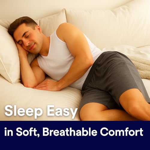 LovinPet Men's Cotton Shorts, PJ's for Men, Men's Basketball Shorts, 5" Inseam Sleep Bottoms with Pockets, 3XL–6XL3