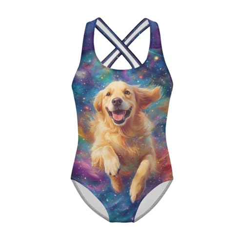 Image of One Piece Swimsuit Girls Cross-Back Bathing Suit 5-14Y Kids Swimwear Cute Swimsuits Sleeveless Bathing Suits