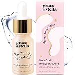 Hyaluronic Acid Serum (10ml) - Vegan - Hyaluronic Acid Serum For Face, Acido Hialuronico to Hydrate and Remove Fine Lines + Wrinkles, Boost Collagen - Say Hi To Hydration by grace and stella