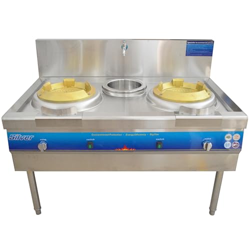 Estufa a gas doble cabezal 2 fuegos 130x84x109 cm piso 110V