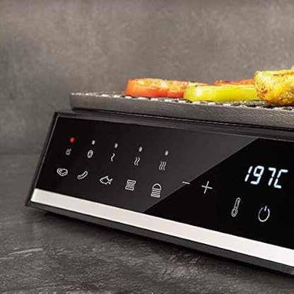 Cecotec Elektrogrill Rock'nGrill Smart, 2000W Leistung, Einstellsystem für Zeit und Temperatur, 180º Öffnung, Herausnehmbare spülmaschinenfeste Platten, Fettauffangschale – Bild 6