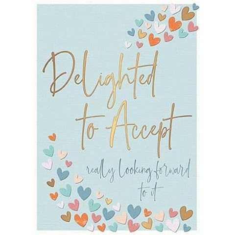 Words 'n' Wishes Colourful Wedding Acceptance Card Cover