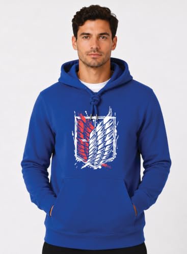 Image of ADRO Mens Abstract Graphic Hoodie | 320 GSM Cotton Poly Fleece | Regular Fit Contemporary Artistic Sweatshirt for Winter & Streetwear