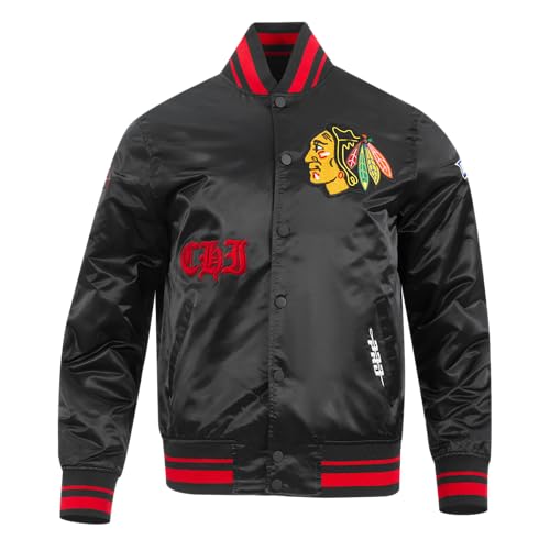 Image of Pro Standard Mens NHL Old English Satin Jacket
