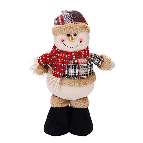 Ibluelover Christmas Decorations Figurine Telescopic Length Christmas Ornament Snowman Reindeer Santa Claus Plaid Standing Home Decorations Doll Soft Door Window Table Tree Holiday Xmas Season Decor #TOP1