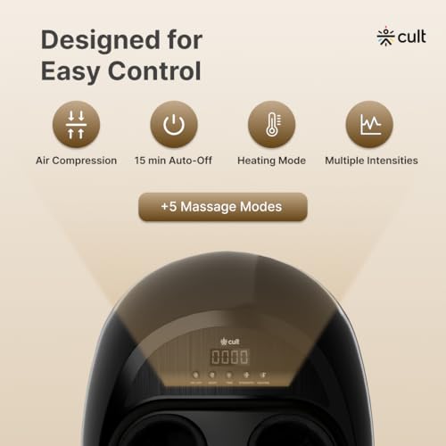 Image of Cult Pulse foot massager with Air compression, Deep Kneading rollers, Multiple Modes, Pain Relief leg massager