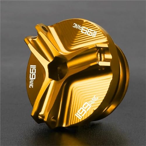Cubierta tapón de aceite en aluminio CNC de alta gama para Ducati Panigale 899 y V4 Amarillo