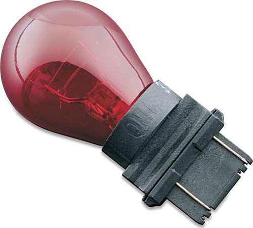 Kuryakyn 4812 Motorcycle Lighting: Replacement Incandescent Light Bulb for Type 3157 Two-Circuit Applications, Red, Pack of 1