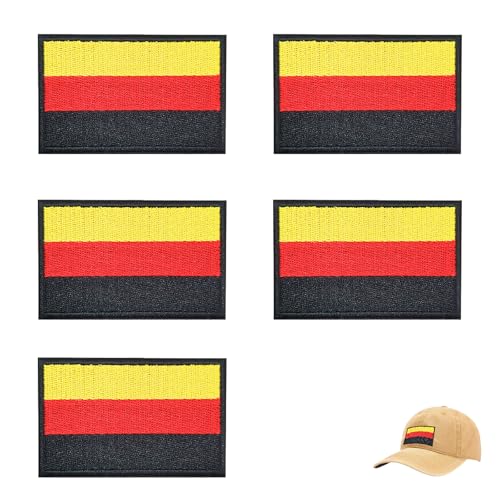 5 Stück 8x5 cm Deutschland Flaggen Patch, Gestickt Abzeichen Deutsch Applikationen mit Klettverschluss für Kleidung Taschen Rucksack Uniform Weste H&egeschirr Draussen Jersey