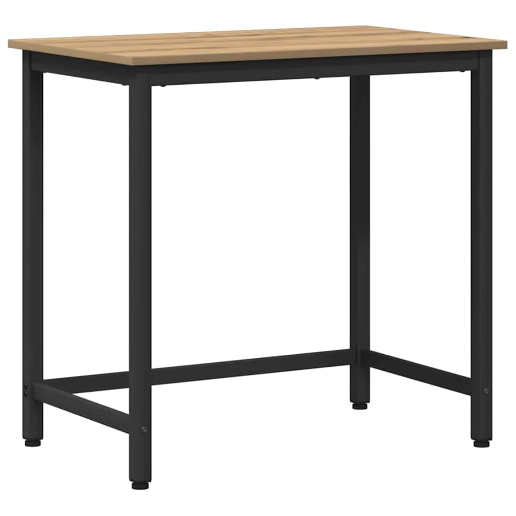 Artisan-Roble Escritorio 100 x 50 x 76,5 cm, mesa de trabajo regulable en altura para oficina en casa, mesa de oficina estable de madera y acero, estación de trabajo versátil para ordenador