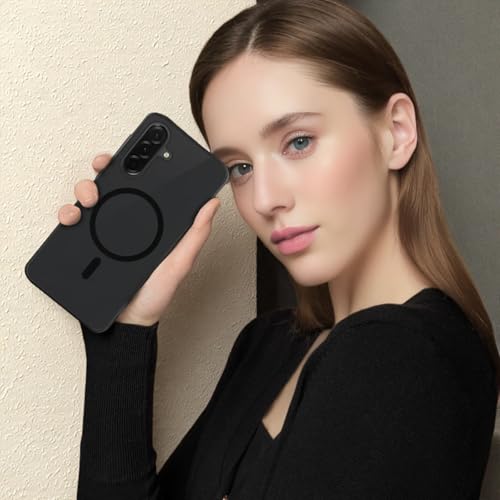 Image of amazon basics Luxury Paper Thin Case Cover for Samsung Galaxy S24 FE 5G | Matte Finish | Compatible with magsafe | (Black, Samsung Galaxy S24 FE 5G)