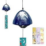 風鈴 鉄器製 手作り 短冊4枚付き 和風 風情のある音 落ち着いた 耐久性 夏の風物詩 お中元 夏祭り お盆 ベランダ 庭先 室内の窓辺などに お中元 誕生日 夏の贈り物として人気 (富士山)