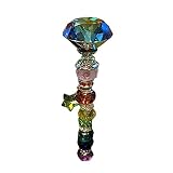 snOSUok Garden Stakes Decor- Fairy Beaded Garden Stakes- Colorful Glass Insert Ornament- Handmade Wa